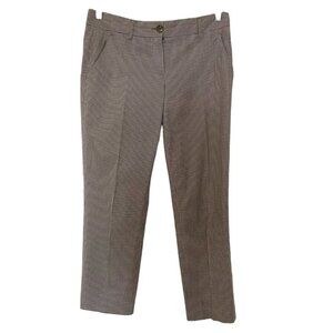 ETRO WOMEN'S GREY BROWN CHECK CROPPED CAPRIS TROUSERS PANTS - 8 (IT44)